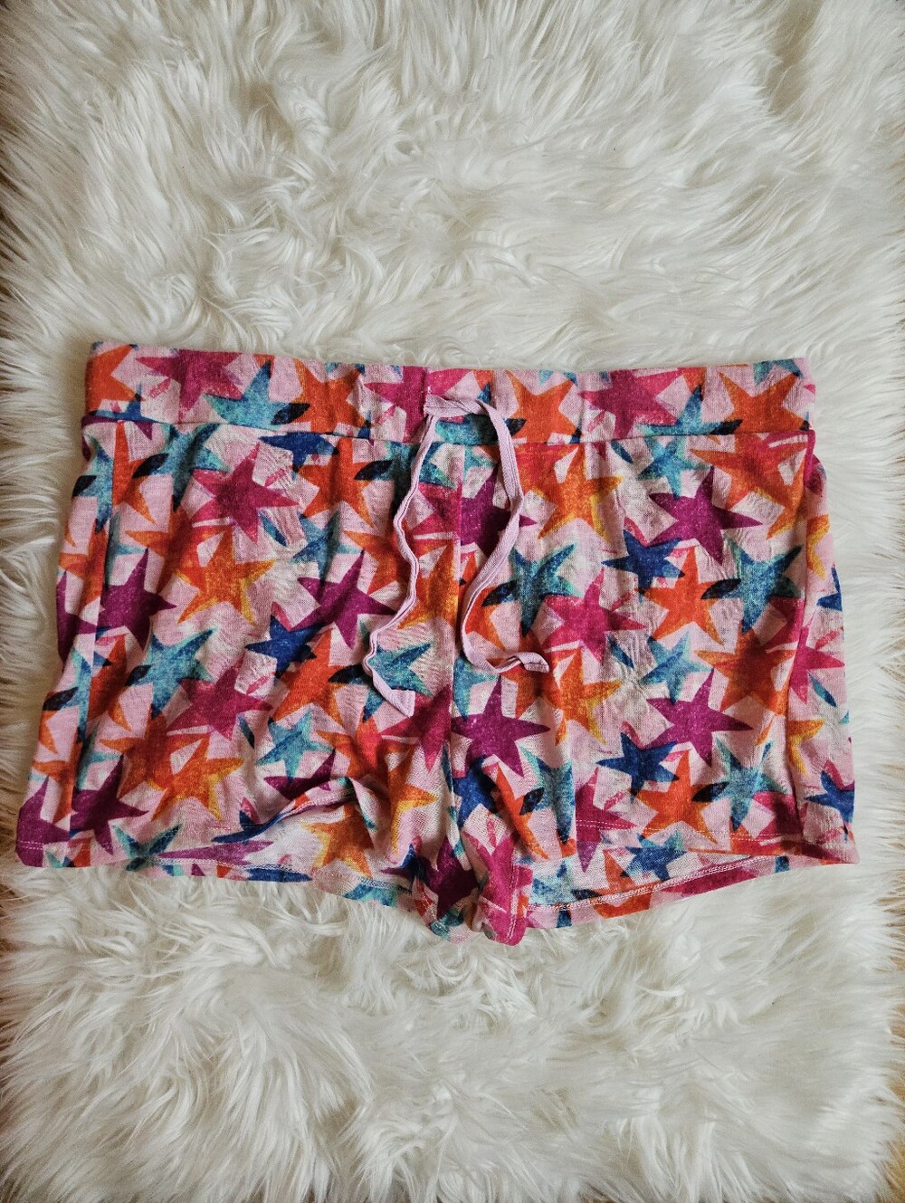 Torrid lounge neon star space galaxy loungewear shorts plus pink pajama colorful